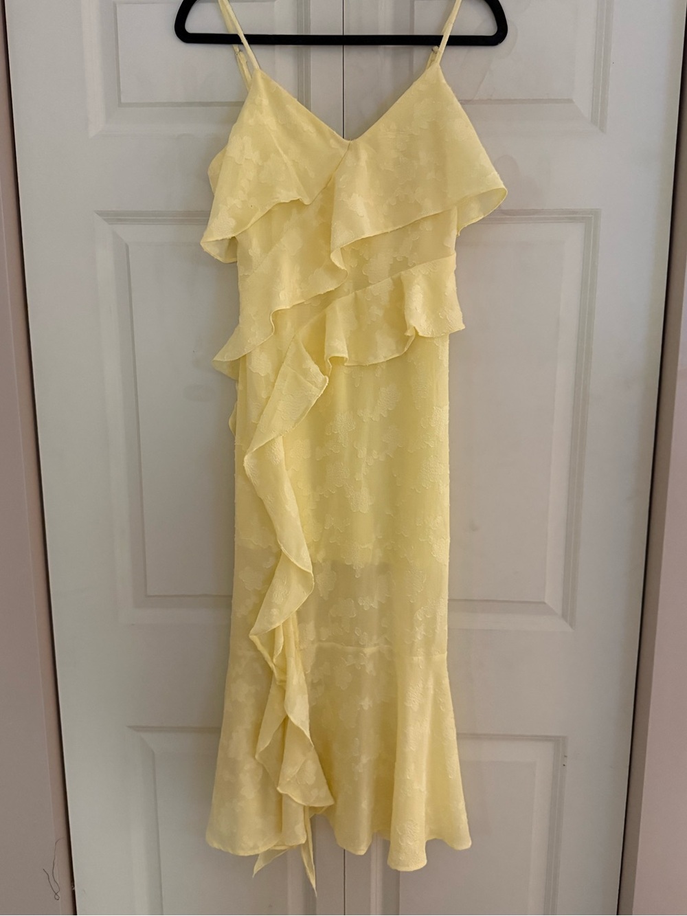 Yellow Ruffled Maxi Dress - Picture 2 of 3